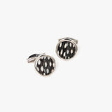 Cufflink-Bear-Rhodium - Gaines Jewelers