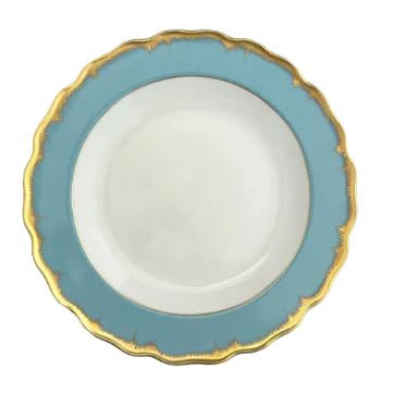 Dessert Plate Chelsea Feather Turquoise - Gaines Jewelers