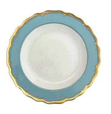 Dessert Plate Chelsea Feather Turquoise - Gaines Jewelers