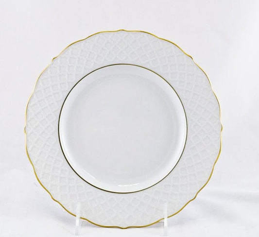 Dessert Plate White & Gold Empire - Anna Weatherley - Gaines Jewelers