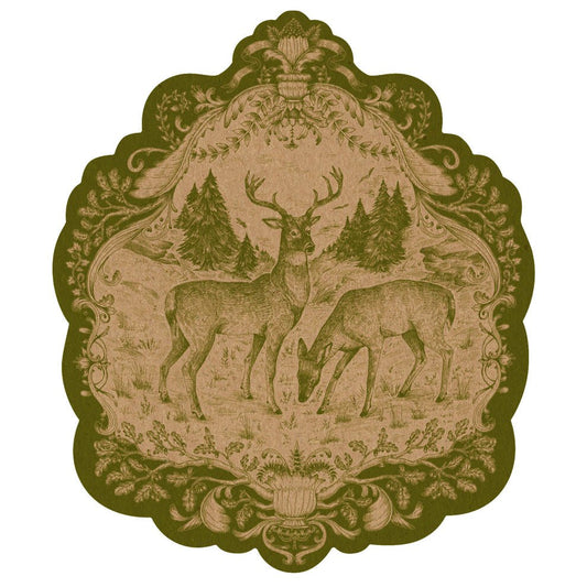 Die-Cut Moss Fable Fauna Placemat - Gaines Jewelers