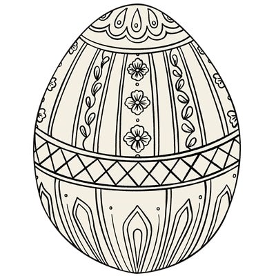 Die Cut Placemat Coloring Easter Egg - Gaines Jewelers