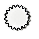 Dinner Plate Black Arabesque Trim Scallop - Gaines Jewelers