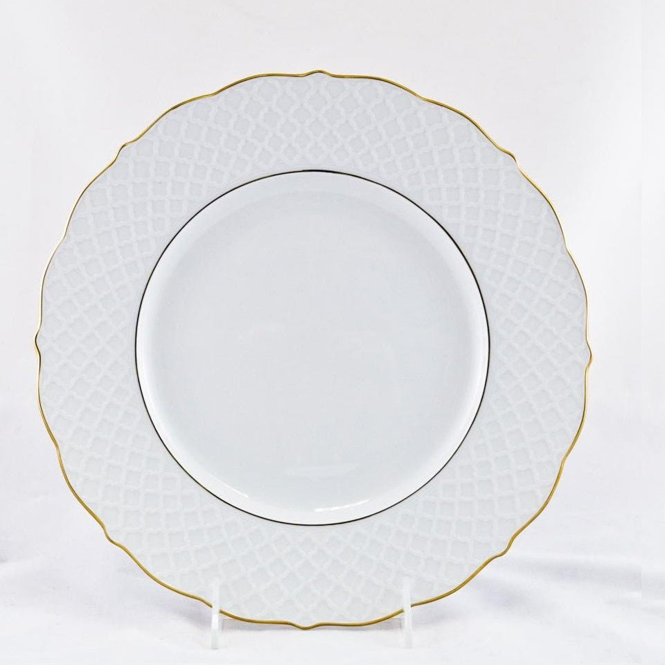 Dinner Plate White & Gold Empire - Anna Weatherley - Gaines Jewelers