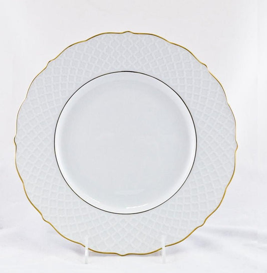 Dinner Plate White & Gold Empire - Anna Weatherley - Gaines Jewelers