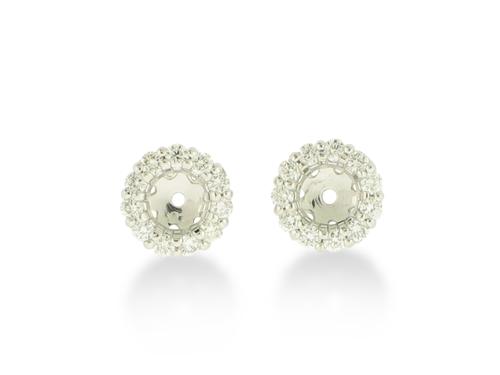 earring jackets diamond 22=.44ct 14kt white gold - Gaines Jewelers