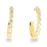 Earrings diamond hoops 14=.28ct 14kt yellow gold - Gaines Jewelers