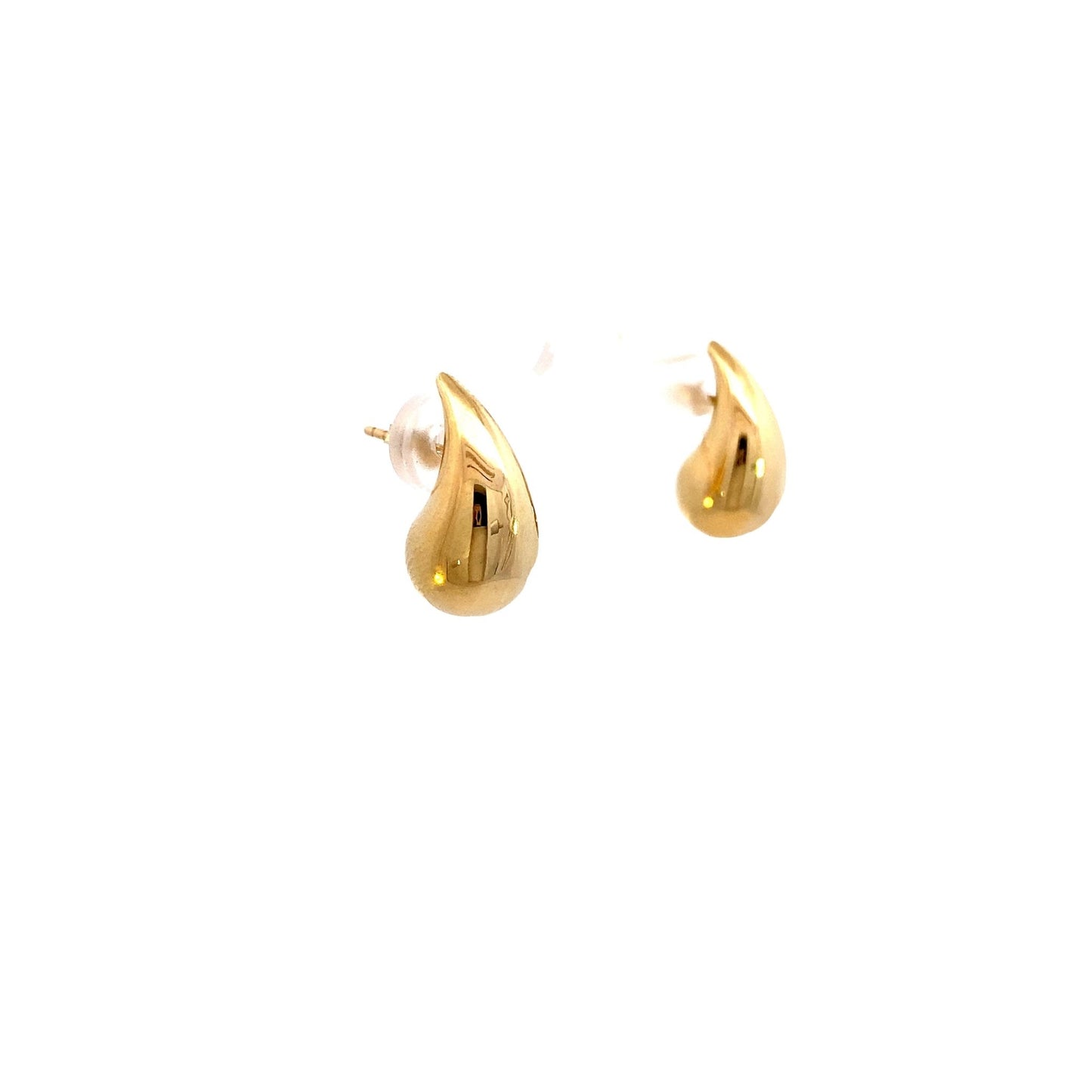 Earrings medium tear-drop 14kt yellow gold - Gaines Jewelers