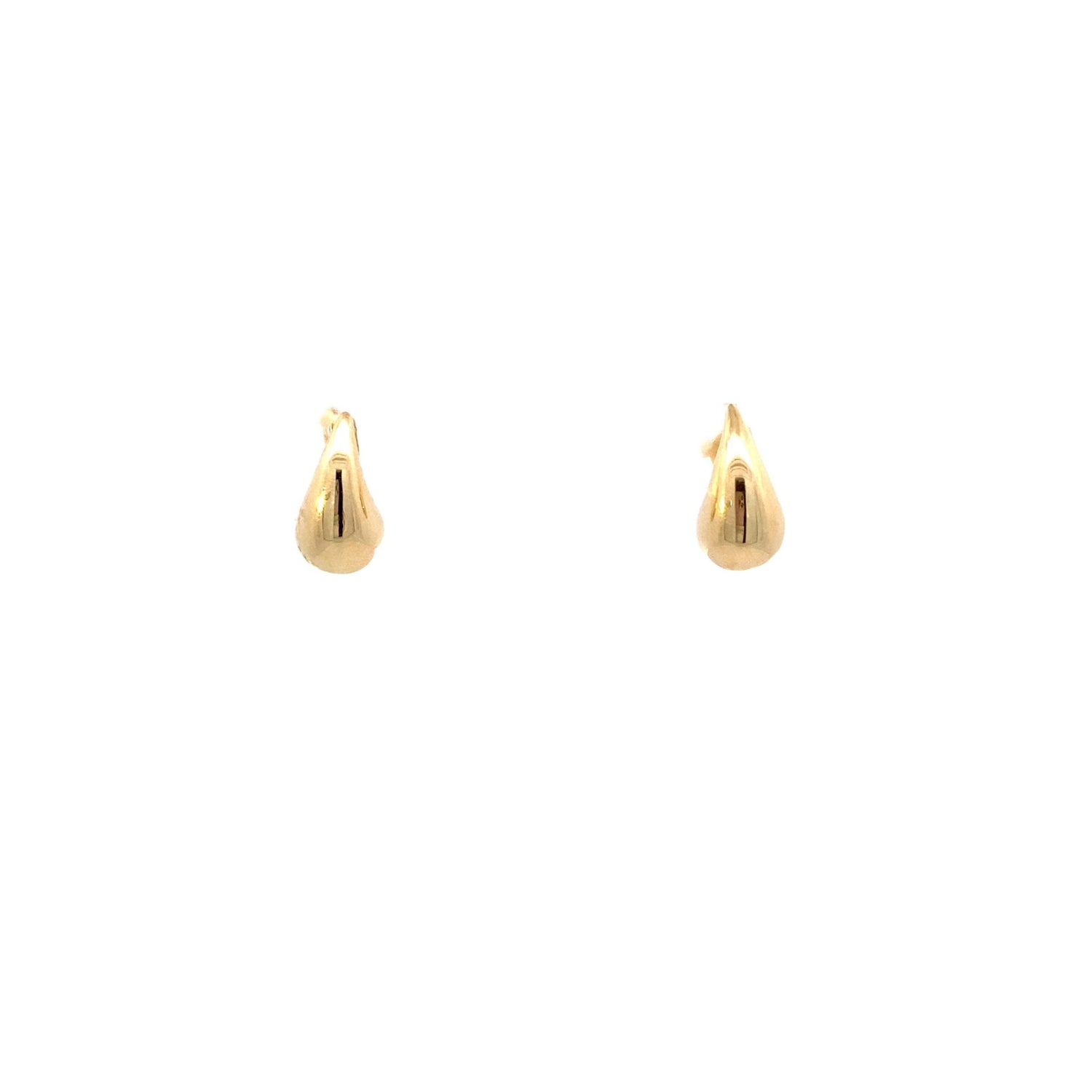 Earrings small tear-drop 14kt yellow gold - Gaines Jewelers