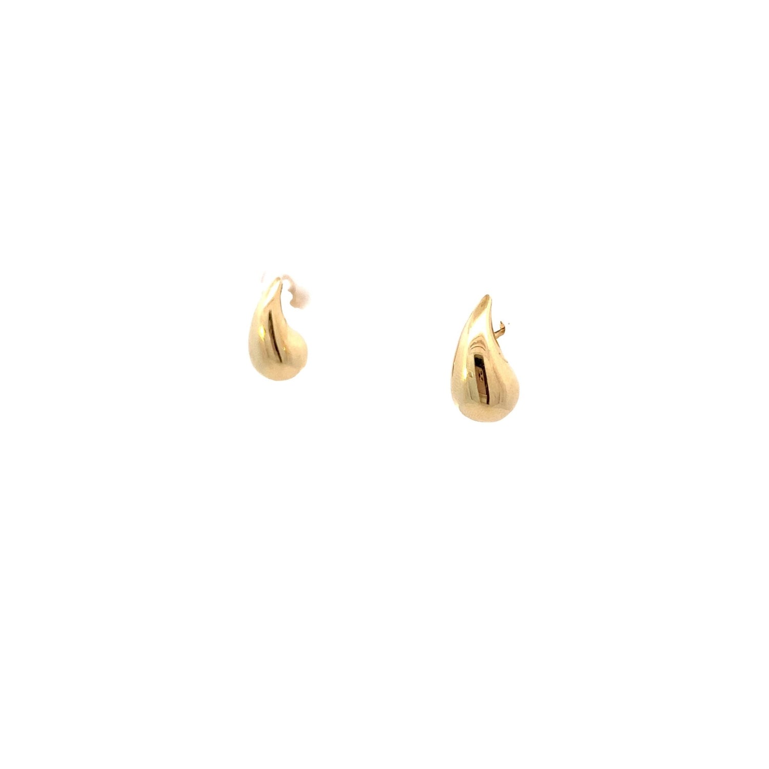 Earrings small tear-drop 14kt yellow gold - Gaines Jewelers