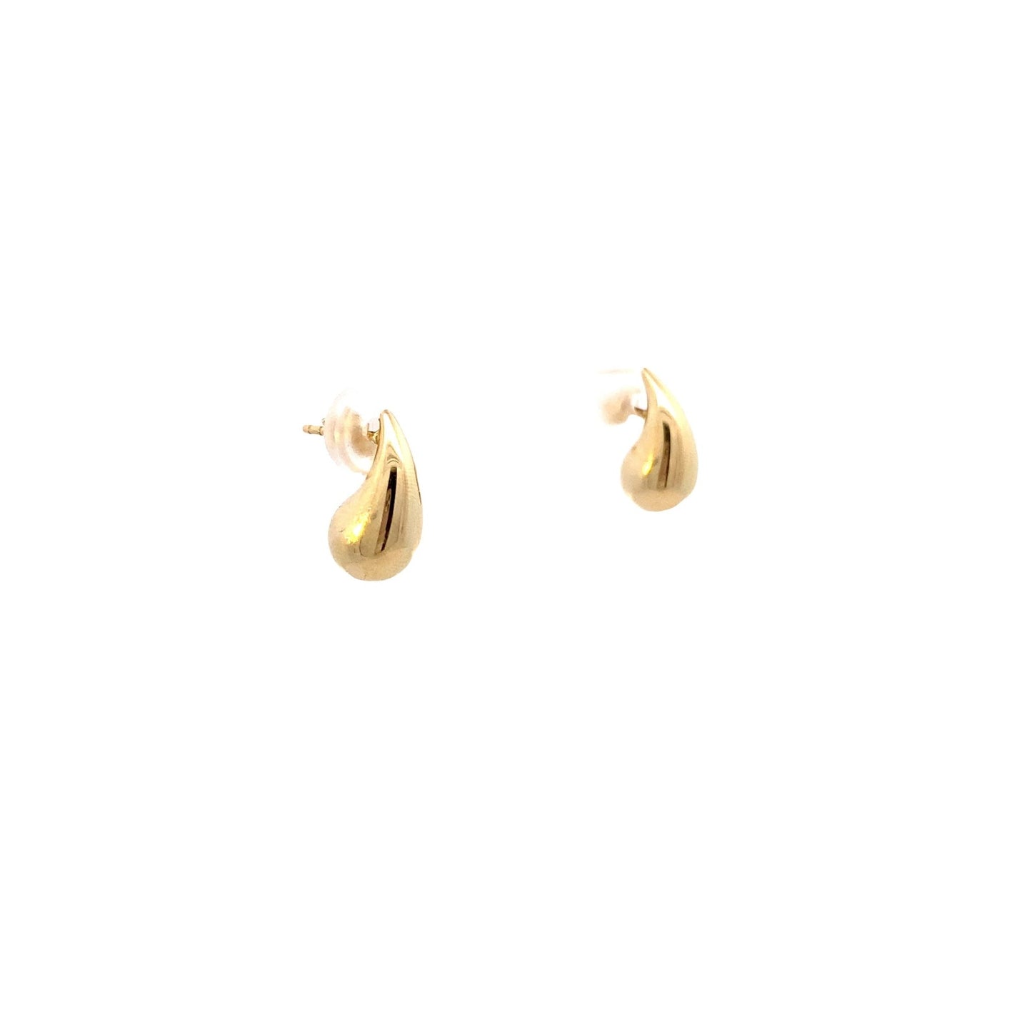 Earrings small tear-drop 14kt yellow gold - Gaines Jewelers