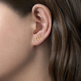 Earrings tiny branch 14kt yellow gold - Gaines Jewelers