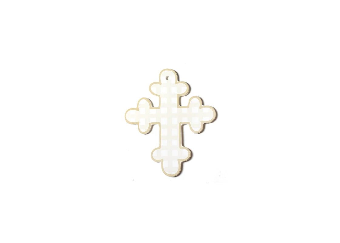Ecru Gingham 10" Cross - Gaines Jewelers
