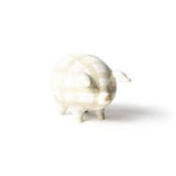 Ecru Gingham Piggy Bank - Gaines Jewelers