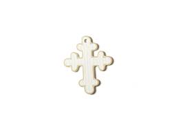 Ecru Pinstripe 6" Cross - Gaines Jewelers