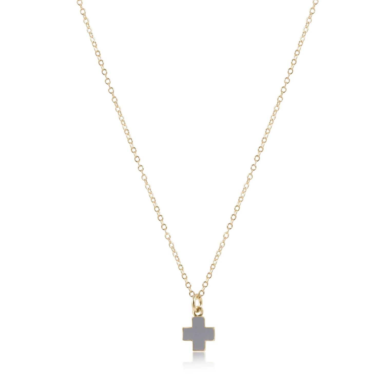 Egirl 14" Gold Charm Signature Cross Necklace - Gaines Jewelers
