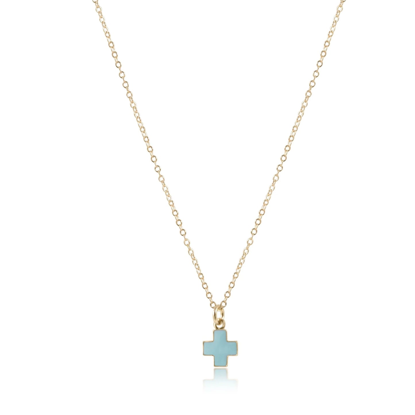 Egirl 14" Gold Charm Signature Cross Necklace - Gaines Jewelers