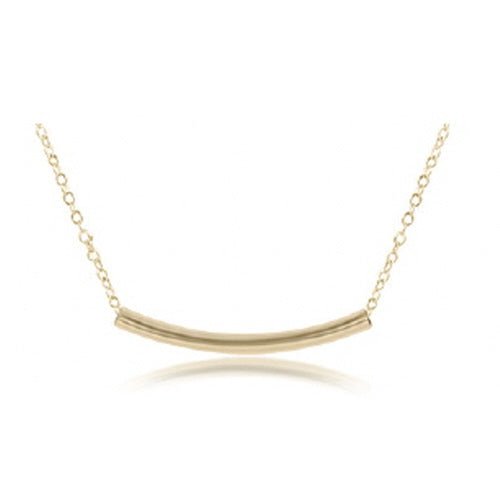 egirl 14" Necklace Gold-Bliss Bar Small Gold - Gaines Jewelers