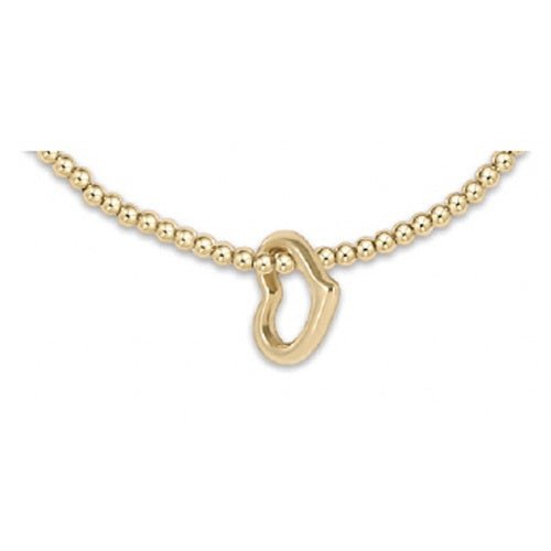 egirl Classic Gold 2mm Bead Bracelet - Love Small Gold Charm - Gaines Jewelers