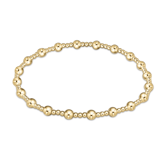 Egirl Classic Sincerity Pattern 4mm Bead Bracelet- Gold - Gaines Jewelers