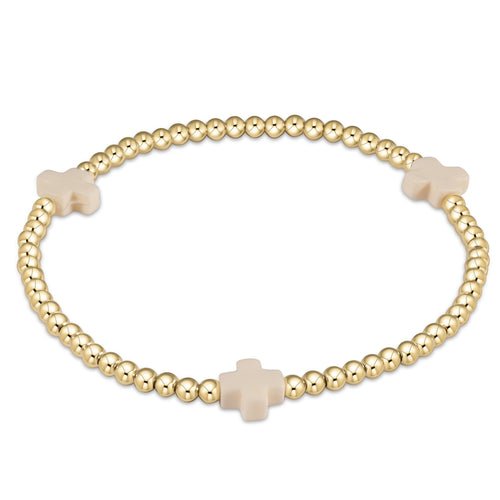 Egirl Signature 2mm Cross Gold Bracelet - Gaines Jewelers
