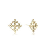 Encompass Gold Stud-Classic Beaded Signature Cross - Gaines Jewelers