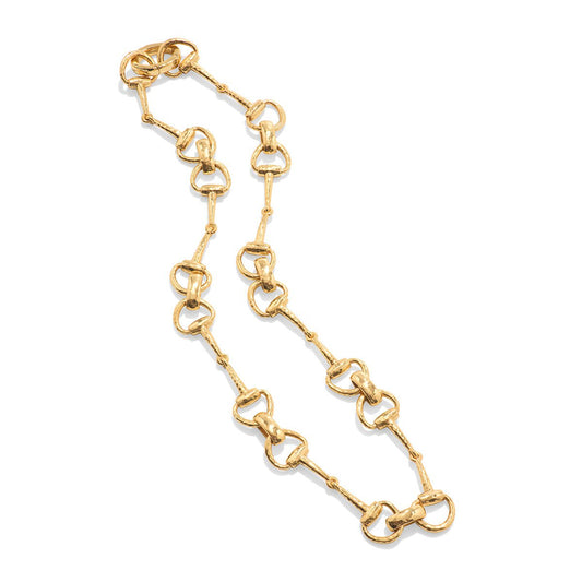 Equestrian Snaffle Bit Gold 20" Chain Necklace - Gaines Jewelers