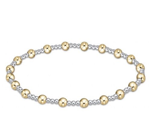 extends-Classic Sincerity-Mixed Metal Pattern Bead Bracelet - Gaines Jewelers