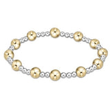 extends-Classic Sincerity-Mixed Metal Pattern Bead Bracelet - Gaines Jewelers