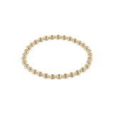 Extends - Dignity Grateful Pattern Bead Bracelet - Gold - Gaines Jewelers