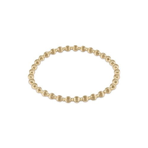 Extends - Dignity Grateful Pattern Bead Bracelet - Gold - Gaines Jewelers