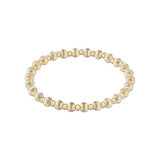 Extends - Dignity Grateful Pattern Bead Bracelet - Gold - Gaines Jewelers