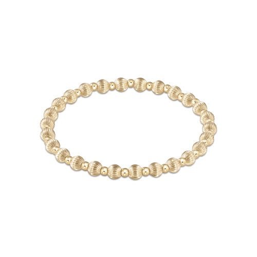 Extends - Dignity Grateful Pattern Bead Bracelet - Gold - Gaines Jewelers