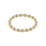 Extends - Dignity Grateful Pattern Bead Bracelet - Gold - Gaines Jewelers