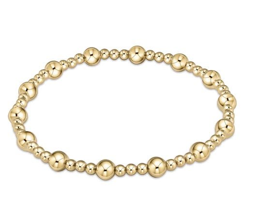 extends Gold Classic Sincerity Pattern Bead Bracelet - Gaines Jewelers
