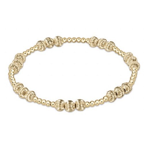 Extends-Gold Dignity Joy Pattern Bead Bracelet - Gaines Jewelers