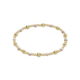 Extends Gold Dignity Sincerity Pattern 4mm Bead Bracelet - Gaines Jewelers