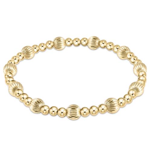 extends Gold Dignity Sincerity Pattern Bead Bracelet - Gaines Jewelers