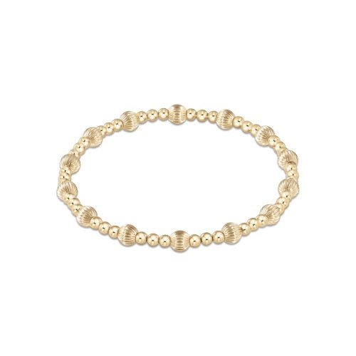 extends Gold Dignity Sincerity Pattern Bead Bracelet - Gaines Jewelers