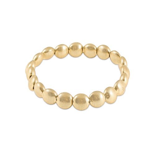 Extends-Honesty Gold 10mm Bead Bracelet - Gaines Jewelers