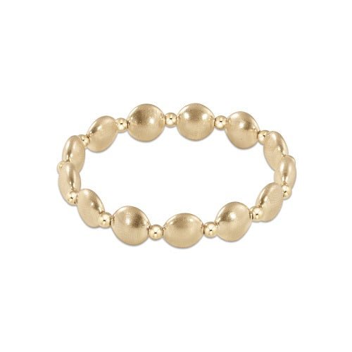 Extends-Honesty Gold Grateful Pattern Bead Bracelet - Gaines Jewelers