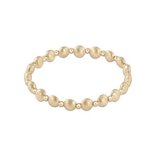 Extends-Honesty Gold Grateful Pattern Bead Bracelet - Gaines Jewelers