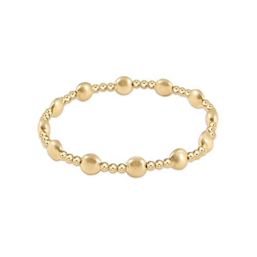 Extends-Honesty Gold Sincerity Pattern Bead Bracelet - Gaines Jewelers