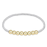 Extends-Mixed Metal Classic Beaded Bliss Bead Bracelet - Gaines Jewelers