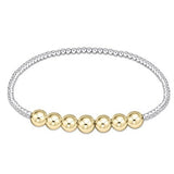 Extends-Mixed Metal Classic Beaded Bliss Bead Bracelet - Gaines Jewelers