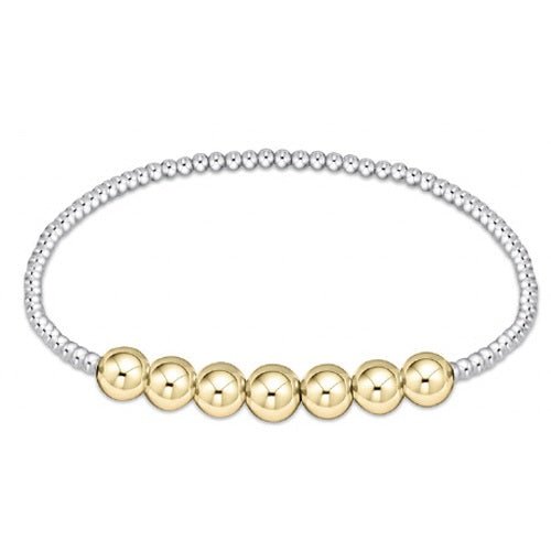 Extends-Mixed Metal Classic Beaded Bliss Bead Bracelet - Gaines Jewelers