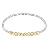 Extends-Mixed Metal Classic Beaded Bliss Bead Bracelet - Gaines Jewelers
