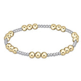 extends Mixed Metal Classic Joy Pattern Bead Bracelet - Gaines Jewelers