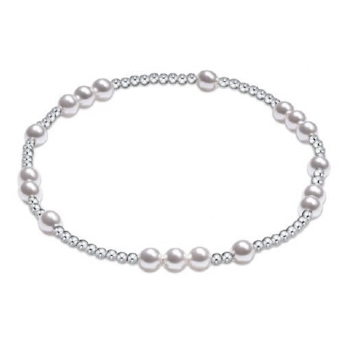 extends Sterling Hope Unwritten Bead Bracelet - Pearl - Gaines Jewelers
