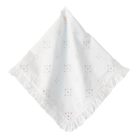 Eyelet Napkin-White - Gaines Jewelers